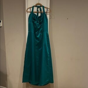 annabelle knit satin formal dress Beaded-Corset Long A-Line Prom Dress with Pockets Burgundy / 2 main image 1